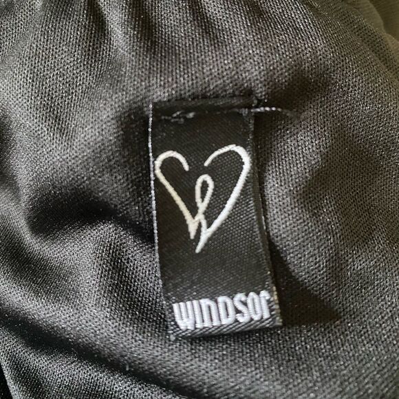 Windsor Aliya Heatstone Ruched Mesh Dress Off The Shoulder Neckline Holiday NYE - Picture 9 of 14